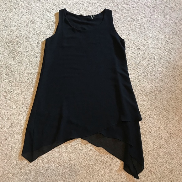 Soft Surroundings Black Asymmetrical Tank Top, EUC, M - Picture 3 of 12